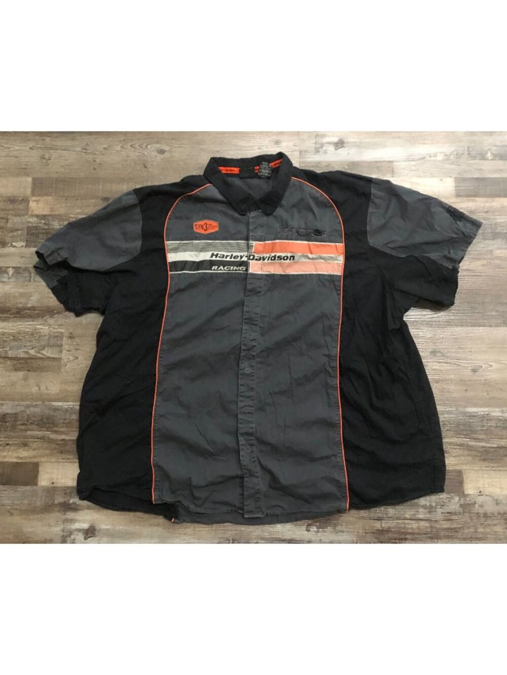 Harley-Davidson 5XL Mens SYN3 Colorblocked Short Sleeve Woven Shirt